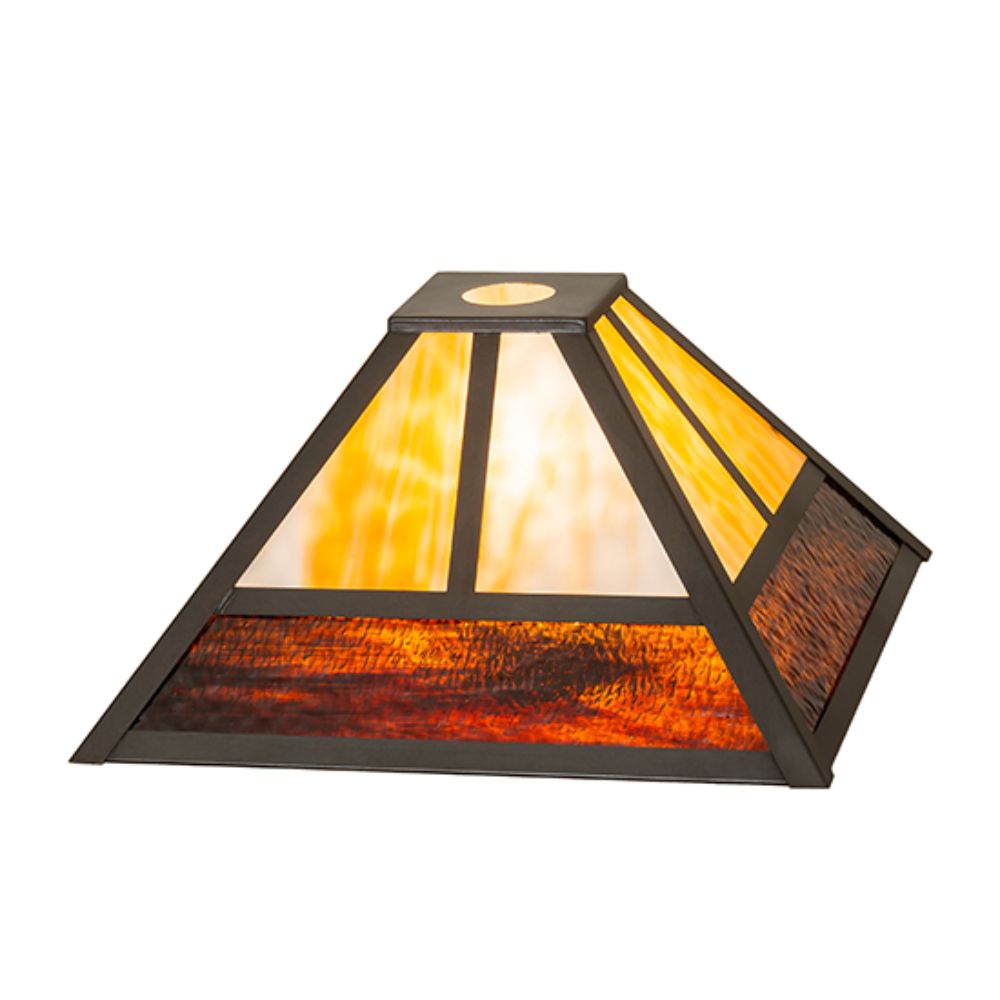 Meyda Lighting 266821 13" Square Hyde Park "t" Mission Shade