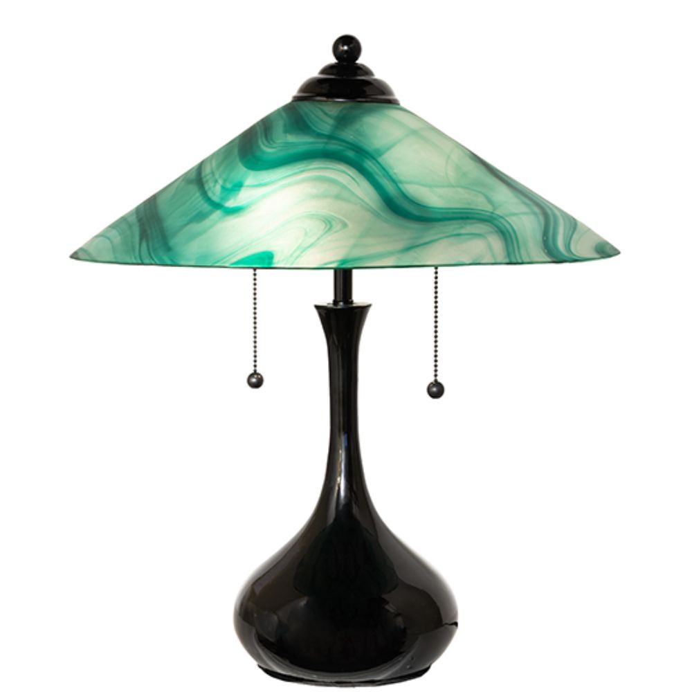 Meyda Lighting 267261 21" High Metro Mente Swirl Glass Table Lamp