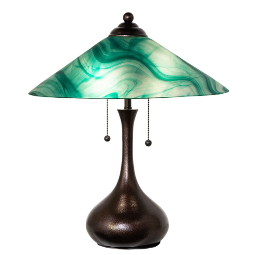 Meyda Lighting 267265 21" High Metro Mente Swirl Table Lamp in Copper Vein