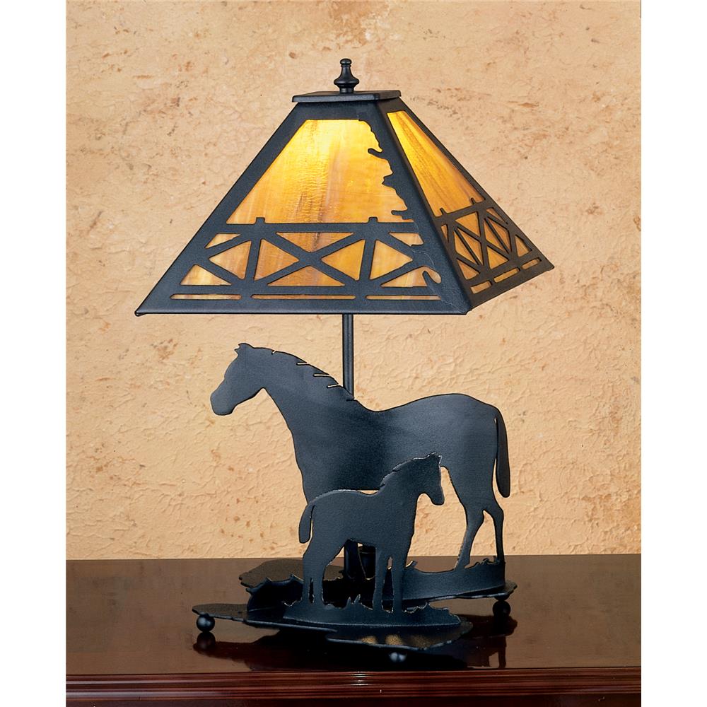 Meyda Tiffany Lighting 26727 2 Light Mare Foal Table Lamp