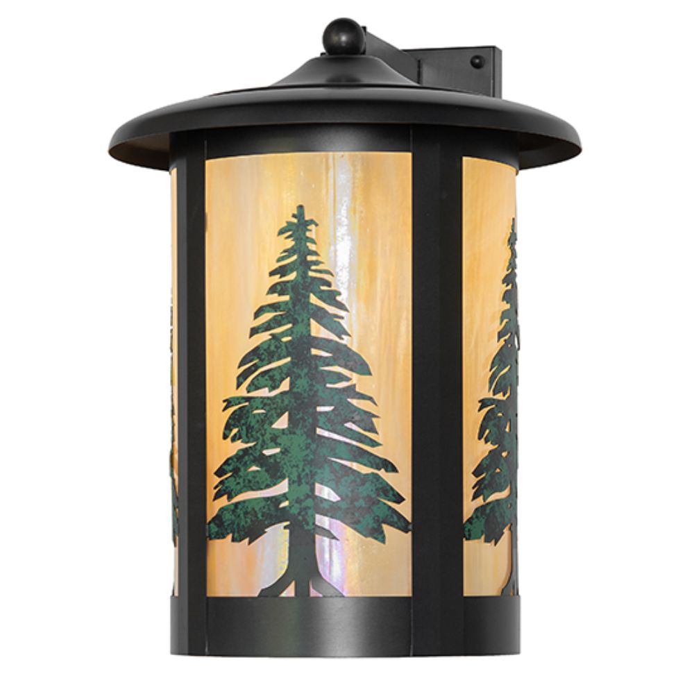 Meyda Lighting 267290 12" Wide Fulton Tall Pines Wall Sconce in Craftsman Brown Finish