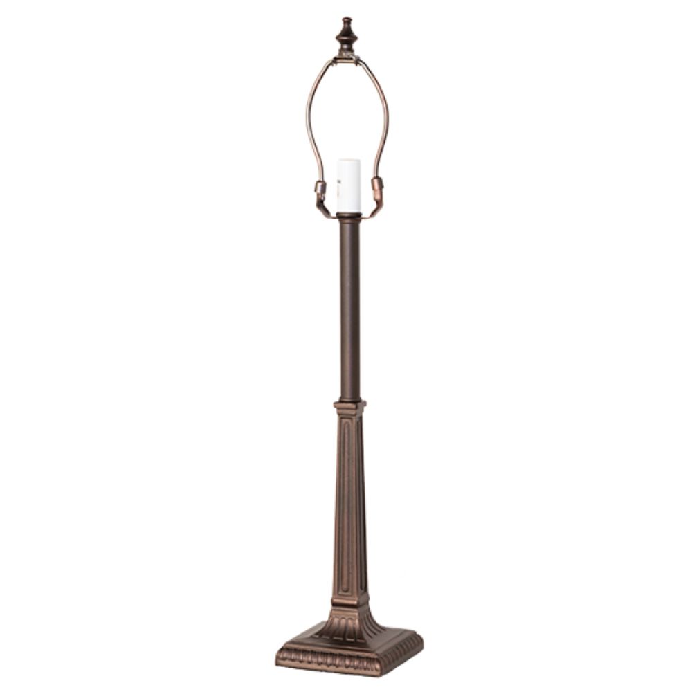 Meyda Lighting 267531 16" High Revival Deco Mission Table Base in Mahogany Bronze