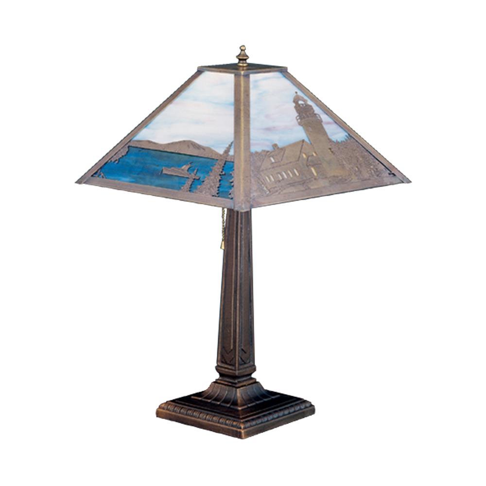 Meyda Tiffany Lighting 26763 21"H Lighthouse Bay Table Lamp