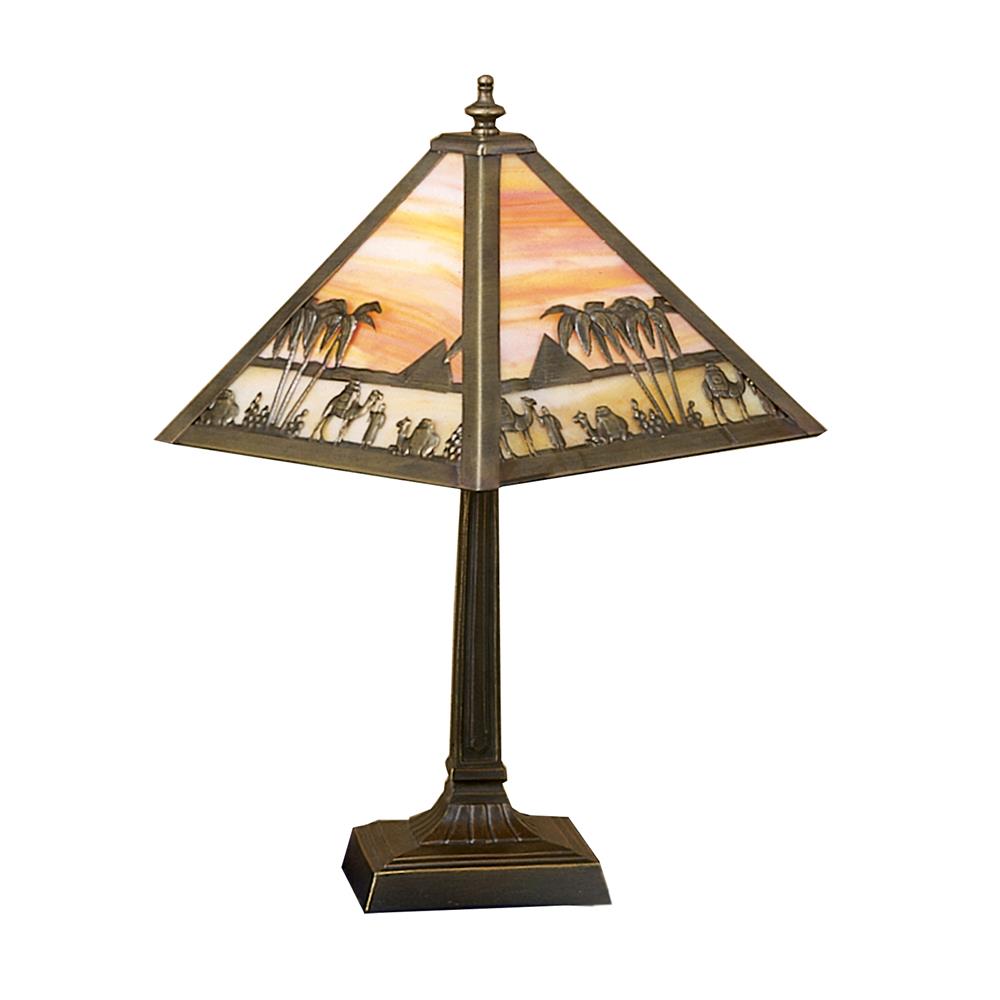 Meyda Tiffany Lighting 26843 10"H Camel Mission Accent Lamp
