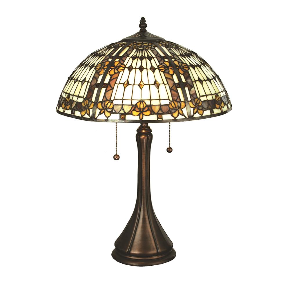 Meyda Tiffany Lighting 27031 22.5"H Fleur-De-Lis Table Lamp