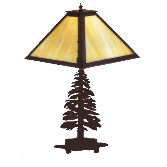 Meyda Tiffany Lighting 27103 21"H Tall Pine Table Lamp