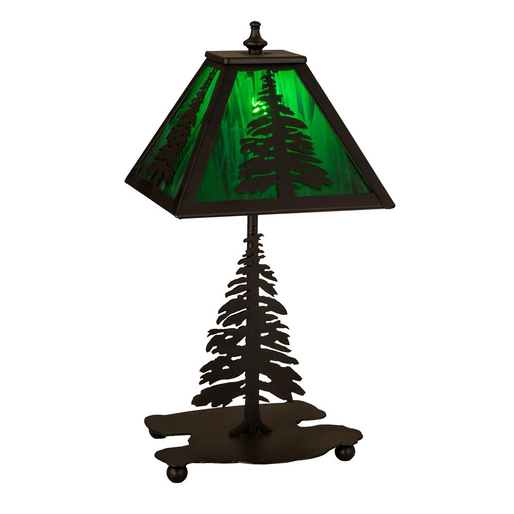 Meyda Tiffany Lighting 27107 14"H Tall Pines Accent Lamp
