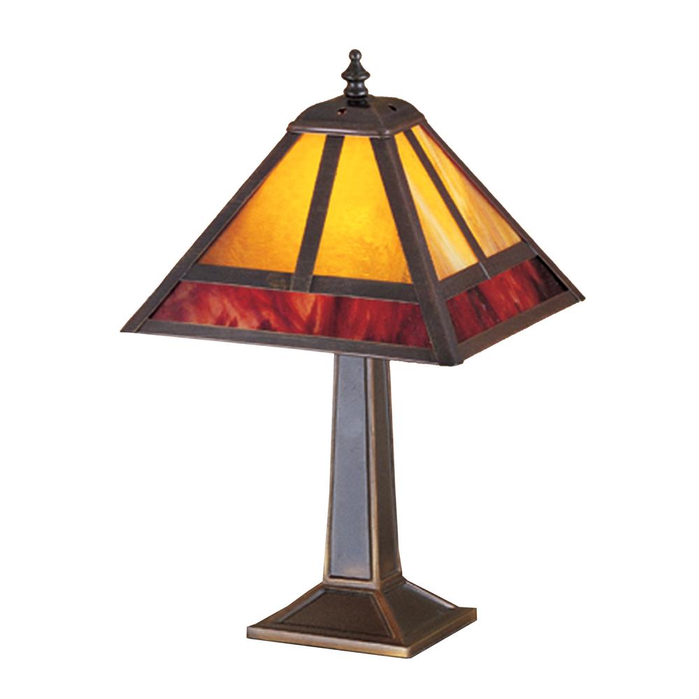 Meyda Tiffany Lighting 27123 14"H "T" Mission Accent Lamp