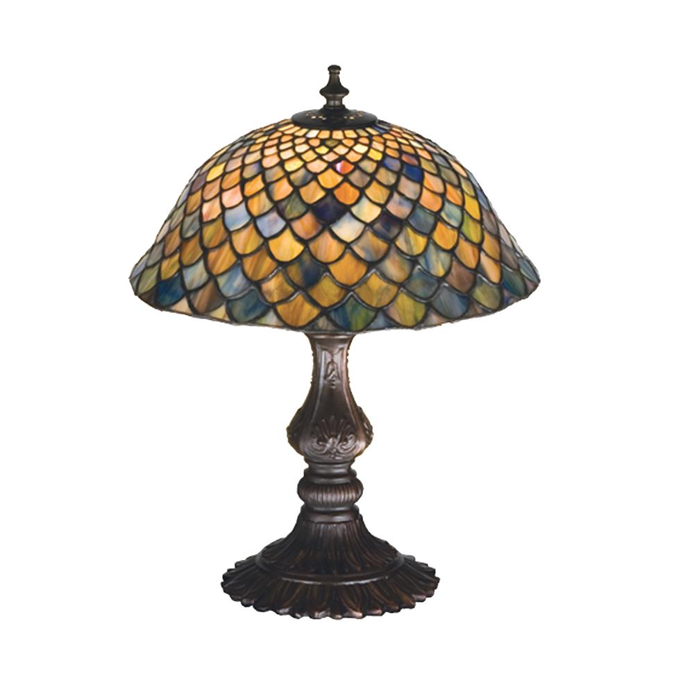 Meyda Tiffany Lighting 27170 15"H Tiffany Fishscale Accent Lamp