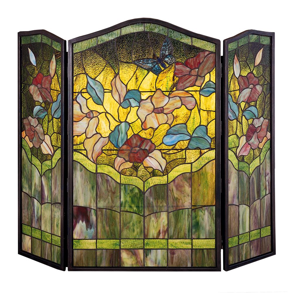 Meyda Tiffany Lighting 27237 40"W X 34"H Butterfly Folding Fireplace Screen