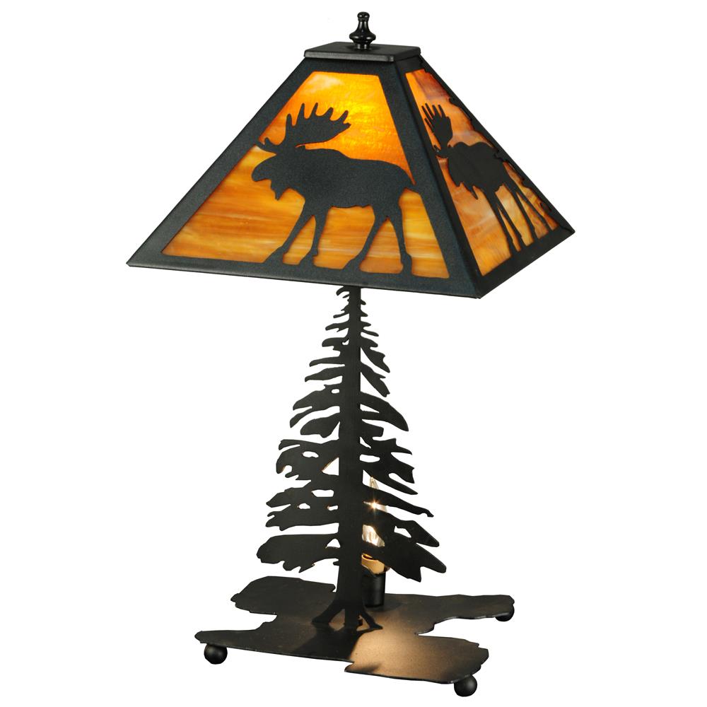 Meyda Tiffany Lighting 27293 21"H Lone Moose Table Lamp