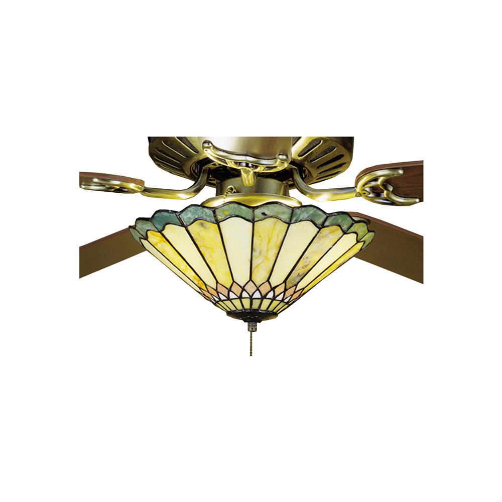 Meyda Tiffany Lighting 27449 12"W Jadestone Carousel Fan Light Fixture