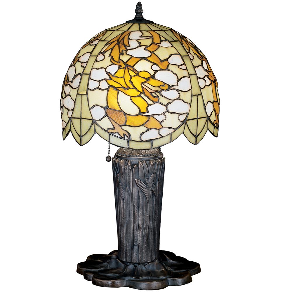 Meyda Tiffany Lighting 27567 25"H Chinese Dragon Table Lamp