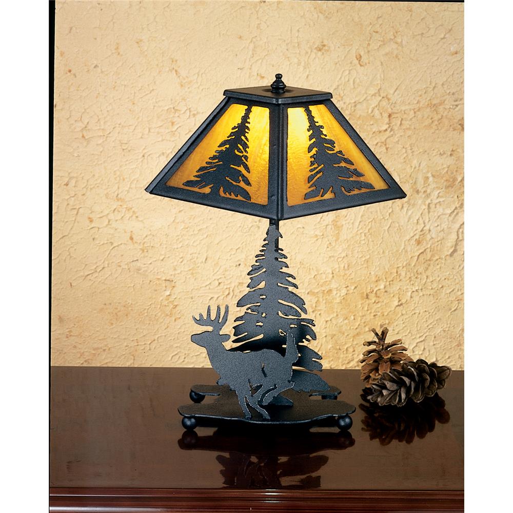 Meyda Tiffany Lighting 28273 14"H Lone Deer Accent Lamp