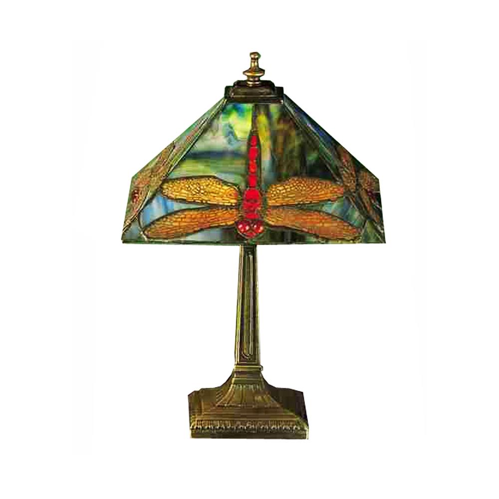 Meyda Tiffany Lighting 28396 15.5"H Prairie Dragonfly Accent Lamp