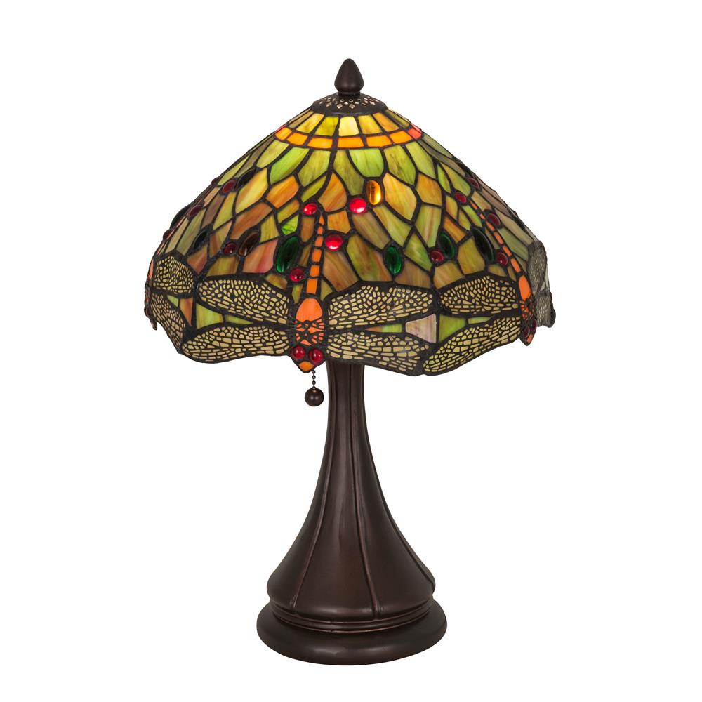 Meyda Tiffany Lighting 28460 18"H Tiffany Hanginghead Dragonfly Accent Lamp