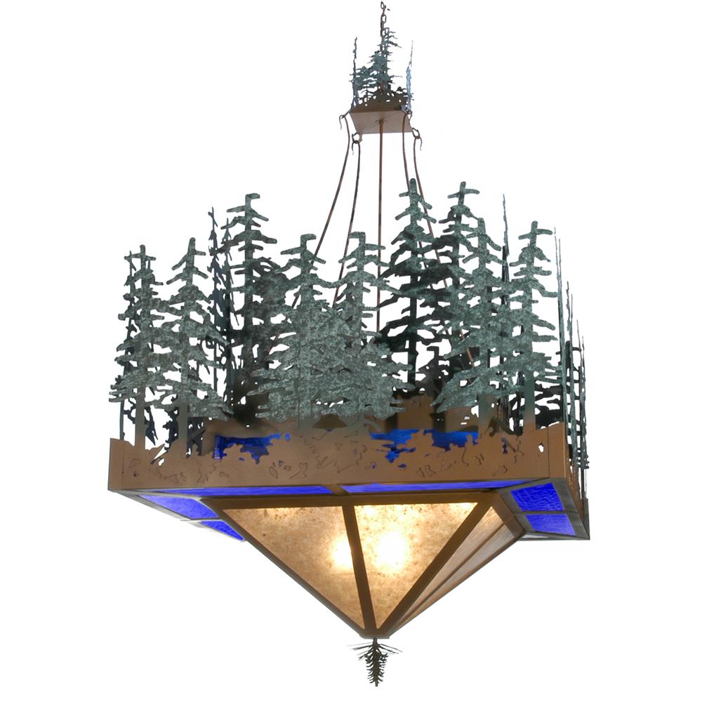 Meyda Tiffany Lighting 29391 1 Pine Lake Inverted Large Pendant, Rust
