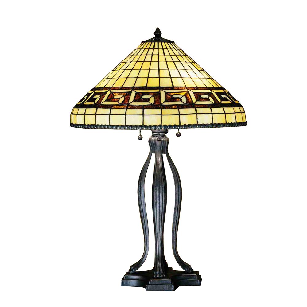 Meyda Tiffany Lighting 29504 30"H Greek Key Table Lamp
