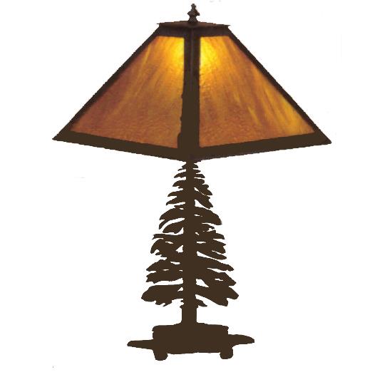 Meyda Tiffany Lighting 29572 21"H Tall Pine Table Lamp