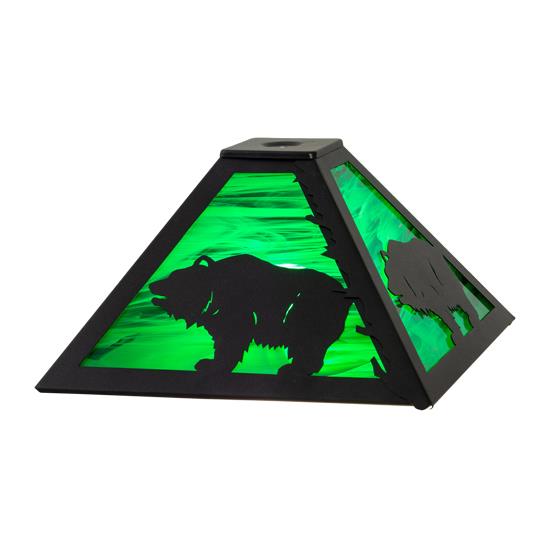 Meyda Lighting 29972 12" Square Grizzly Bear Shade
