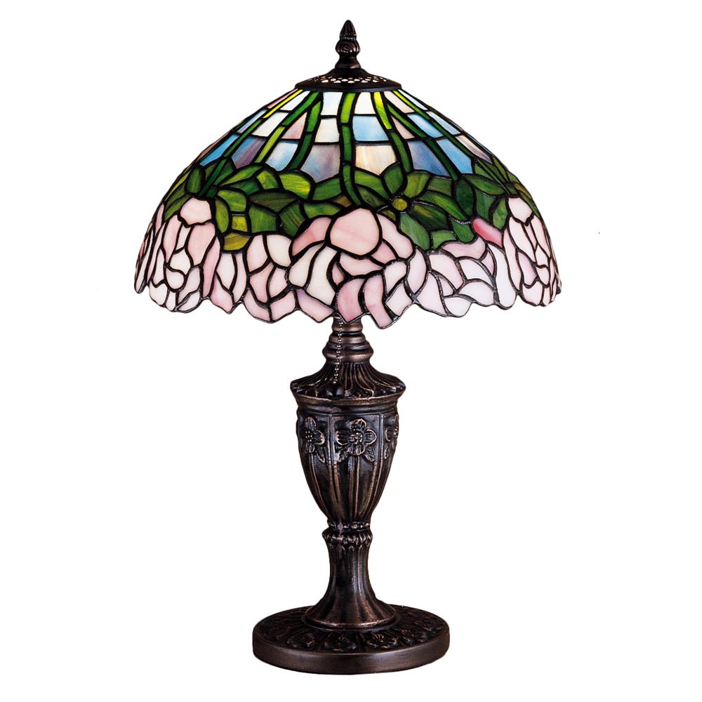 Meyda Tiffany Lighting 30343 18"H Cabbage Rose Accent Lamp