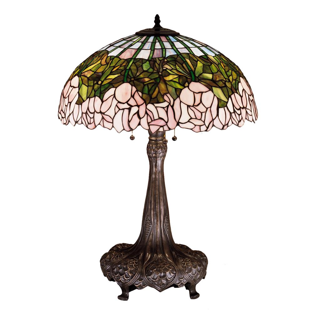 Meyda Tiffany Lighting 30513 31"H Cabbage Rose Table Lamp