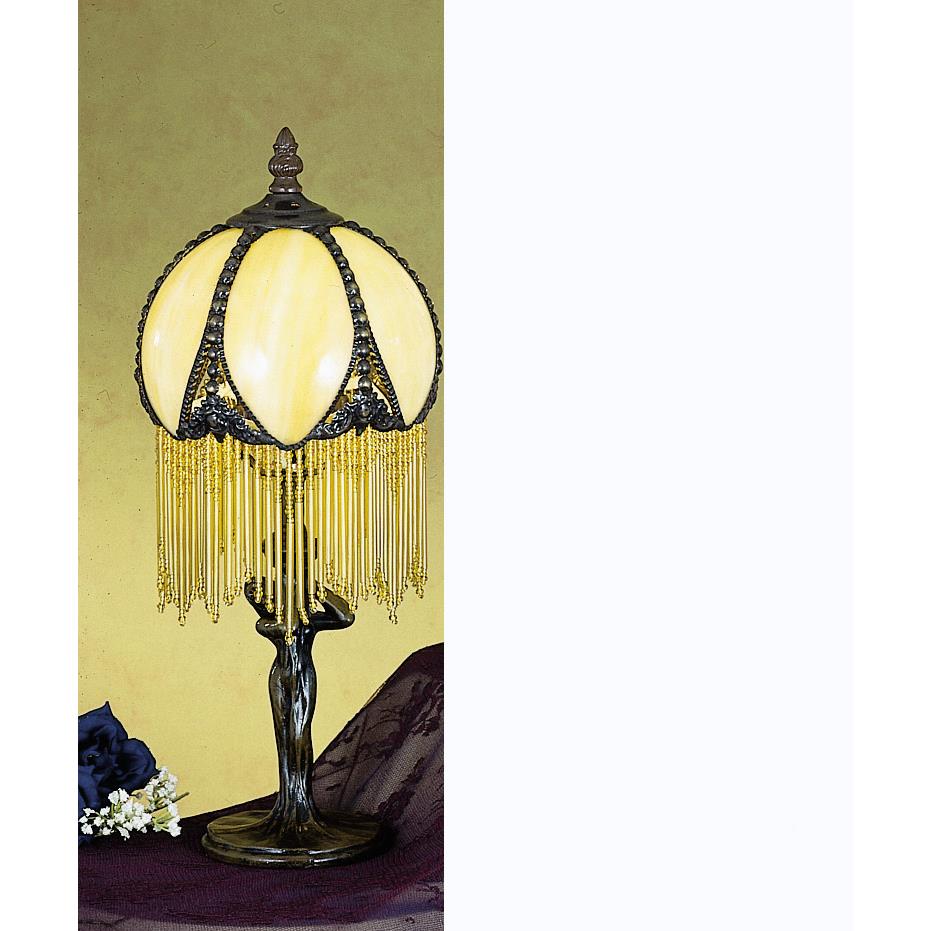 Meyda Tiffany Lighting 30657 Alicia Fringe Mini Table Lamp