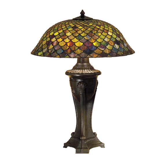 Meyda Tiffany Lighting 31115 30"H Tiffany Fishscale Table Lamp