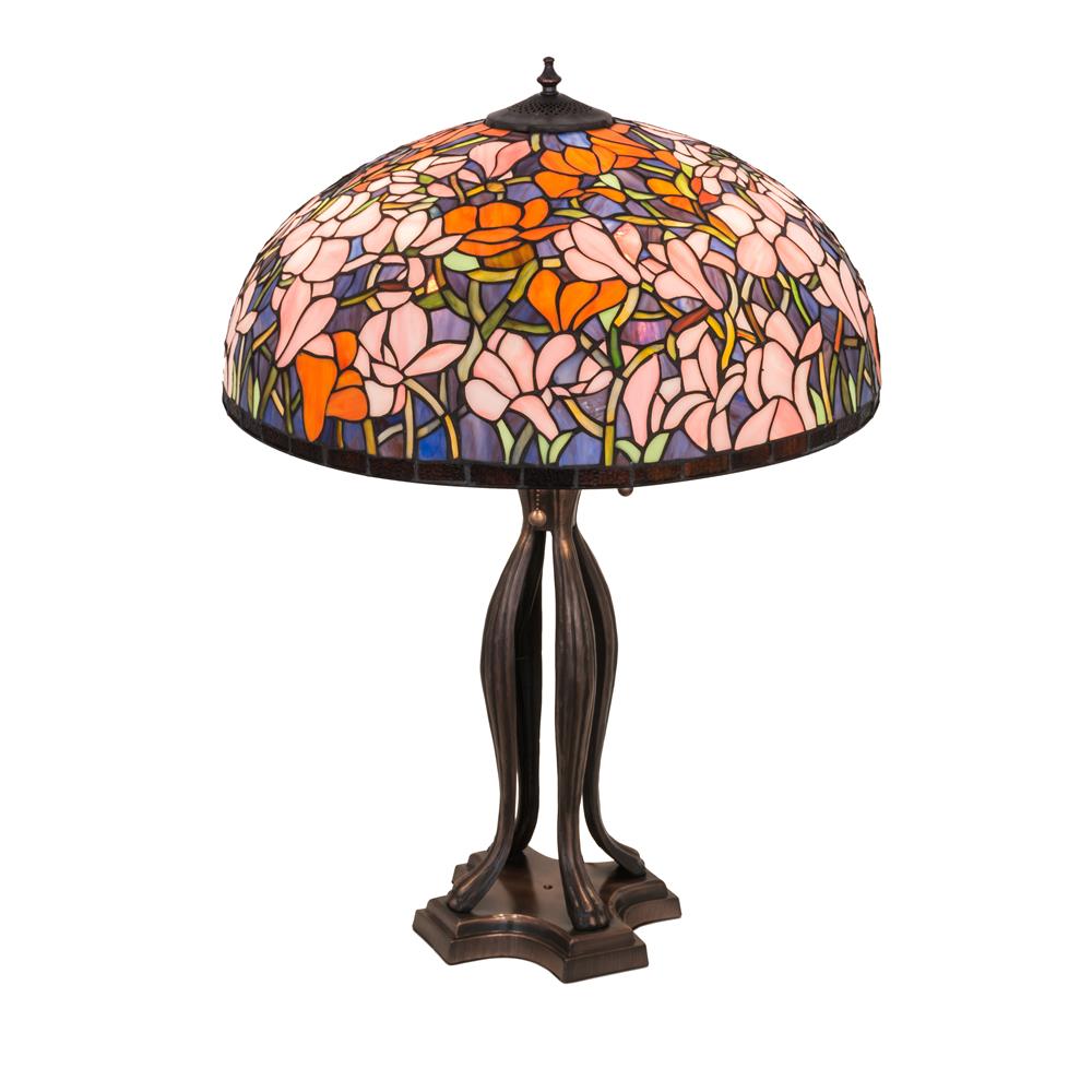 Meyda Tiffany Lighting 31146 30"H Tiffany Magnolia Table Lamp