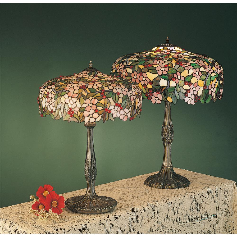 Meyda Tiffany Lighting 31148 28.5"H Tiffany Cherry Blossom Table Lamp