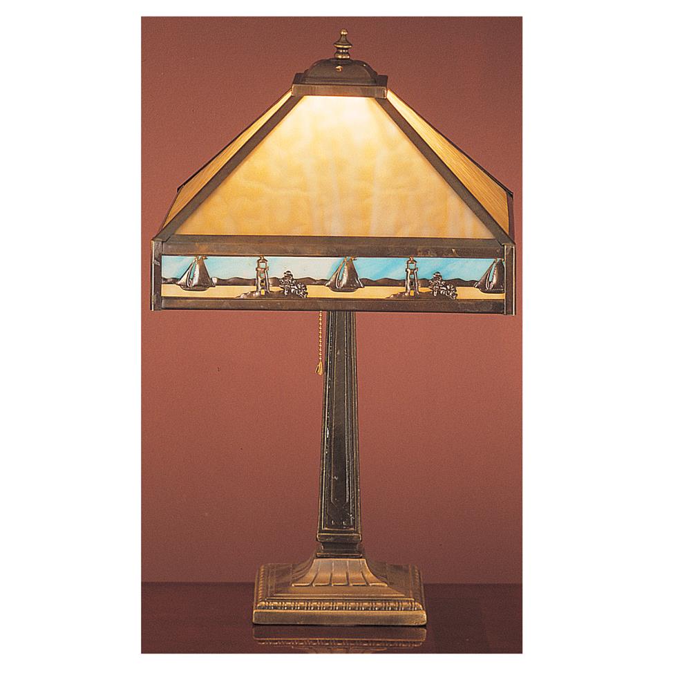 Meyda Tiffany Lighting 31297 22"H Sailboat Mission Table Lamp