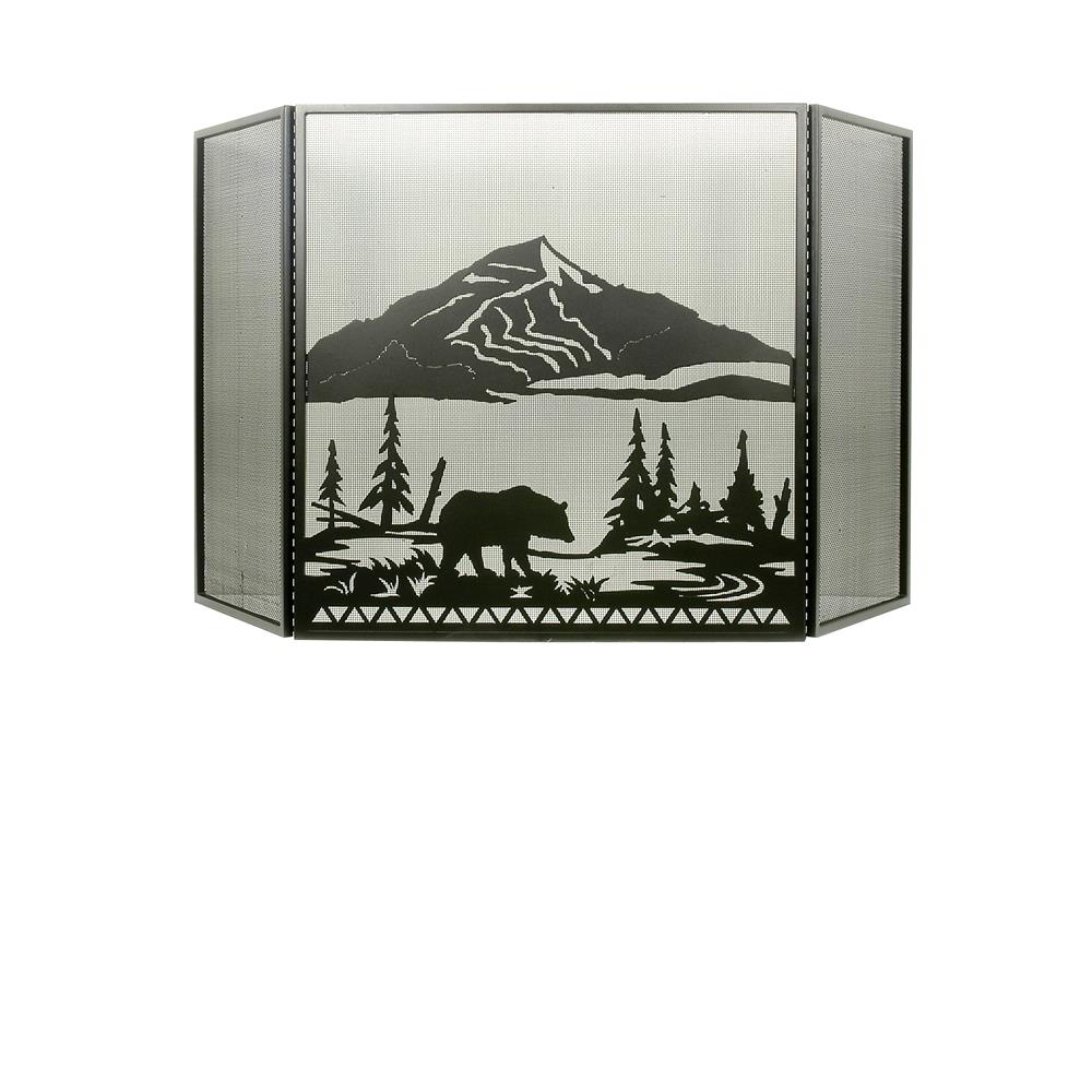 Meyda Tiffany Lighting 31616 69"W X 42"H Bear Creek Folding Fireplace Screen