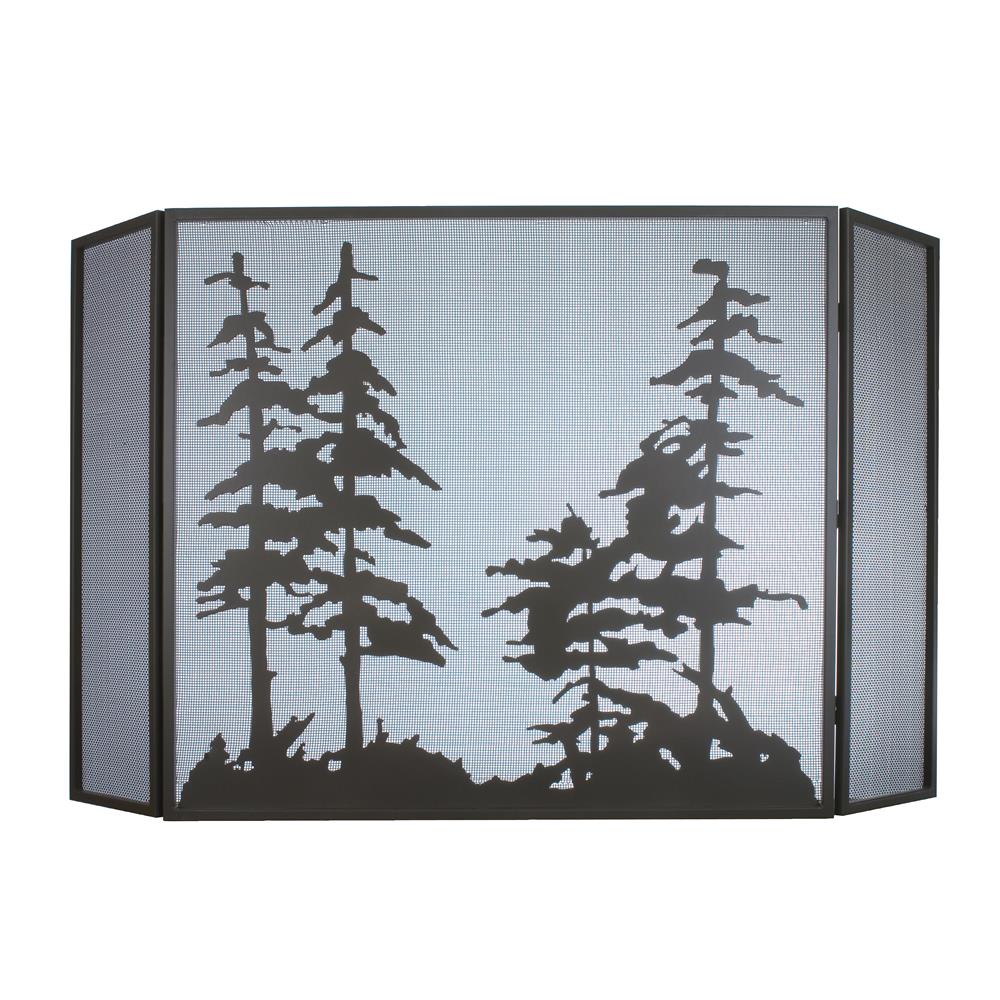 Meyda Tiffany Lighting 31676 68"W X 39"H Tall Pines Folding Fireplace Screen