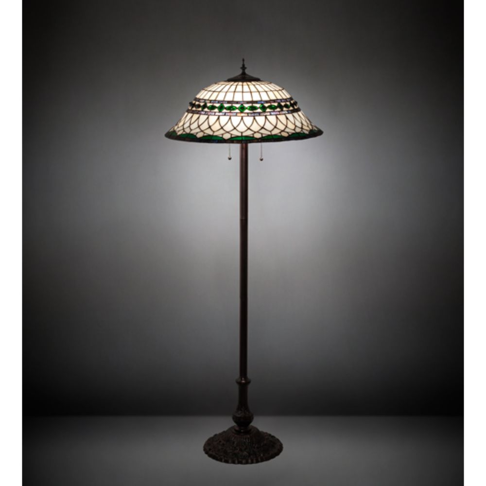 Meyda Lighting 31975 62" High Tiffany Roman Floor Lamp in MAHOGANY BRONZE