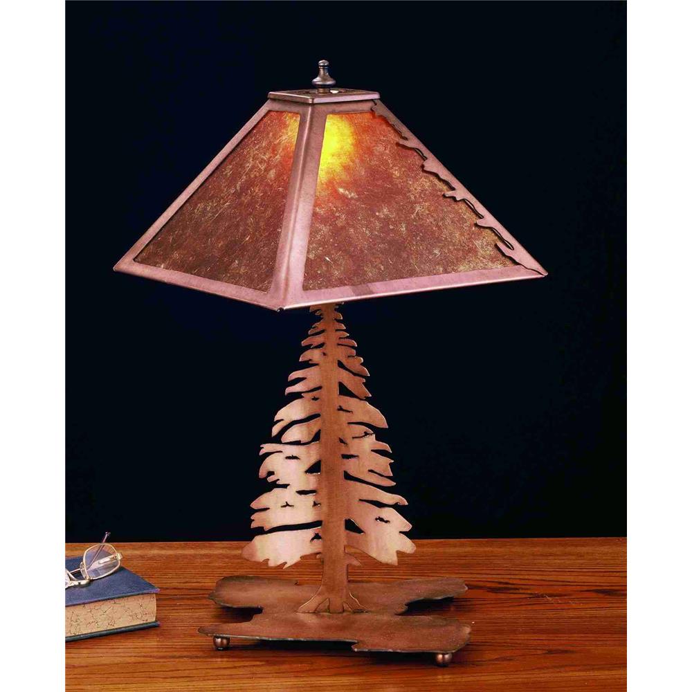 Meyda Tiffany Lighting 32506 21"H Tall Pine Table Lamp
