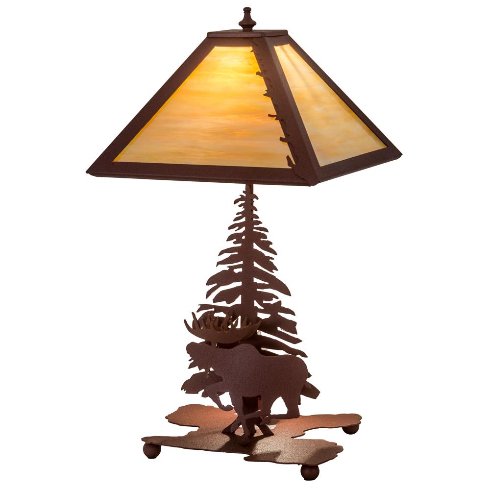 Meyda Tiffany Lighting 32521 2 Light Moose Table Lamp