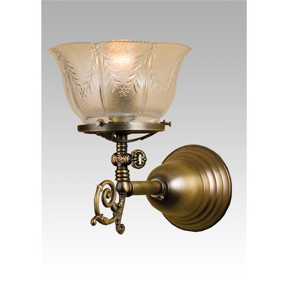 Meyda Tiffany Lighting 36617 Auburn Gas Reproduction Wall Sconce, Antique Brass