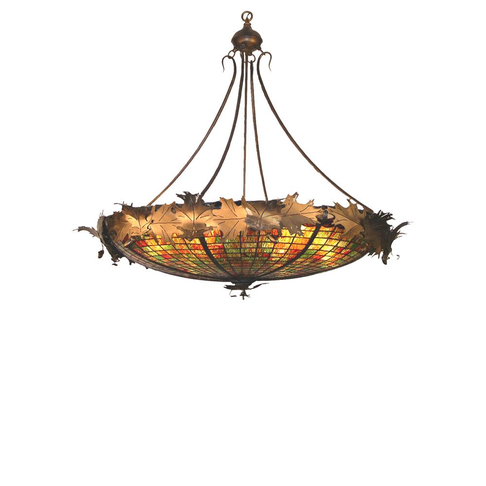 Meyda Tiffany Lighting 37514 42"W Greenbriar Oak Inverted Pendant
