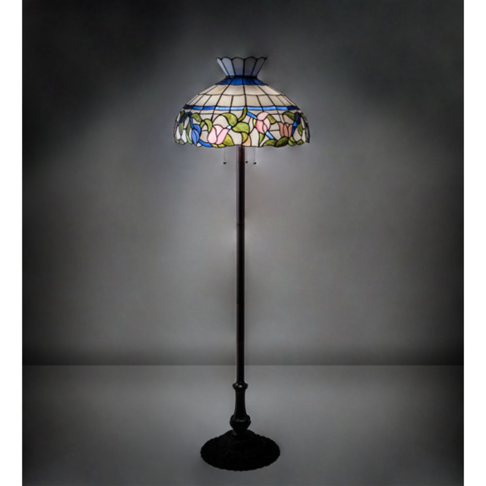 Meyda Lighting 37718 62" High Rose Vine Floor Lamp