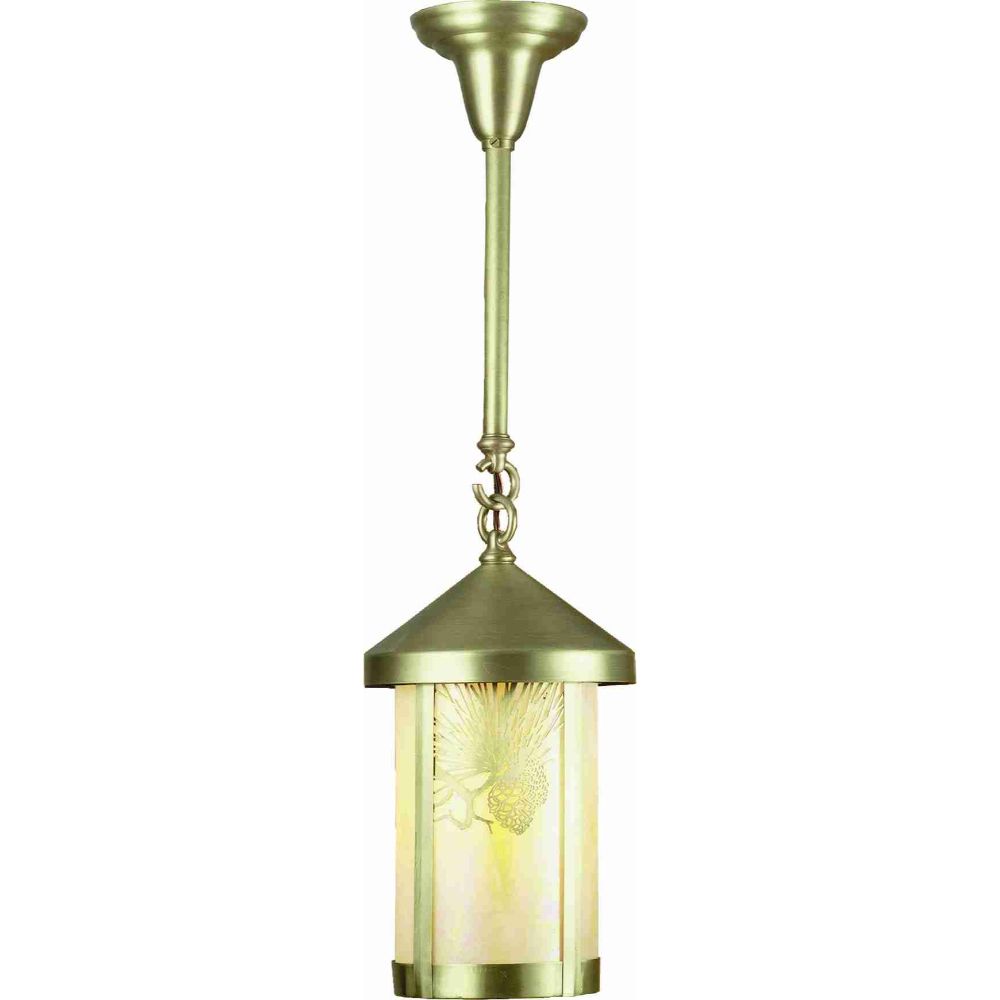 Meyda Lighting 38000 Round Lantern/rod Hanger/2 Pine Cones