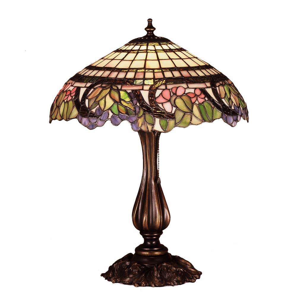 Meyda Tiffany Lighting 38516 19"H Handel Grapevine Table Lamp