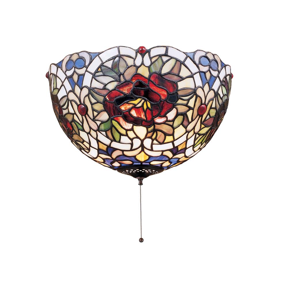 Meyda Tiffany Lighting 38678 12"W Renaissance Rose Flushmount