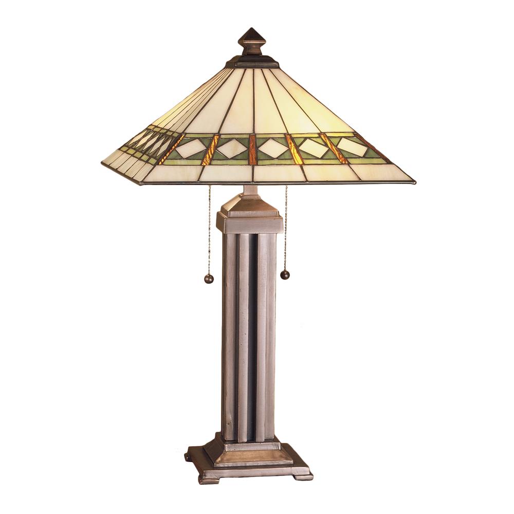 Meyda Tiffany Lighting 38689 24"H Diamond Mission Table Lamp