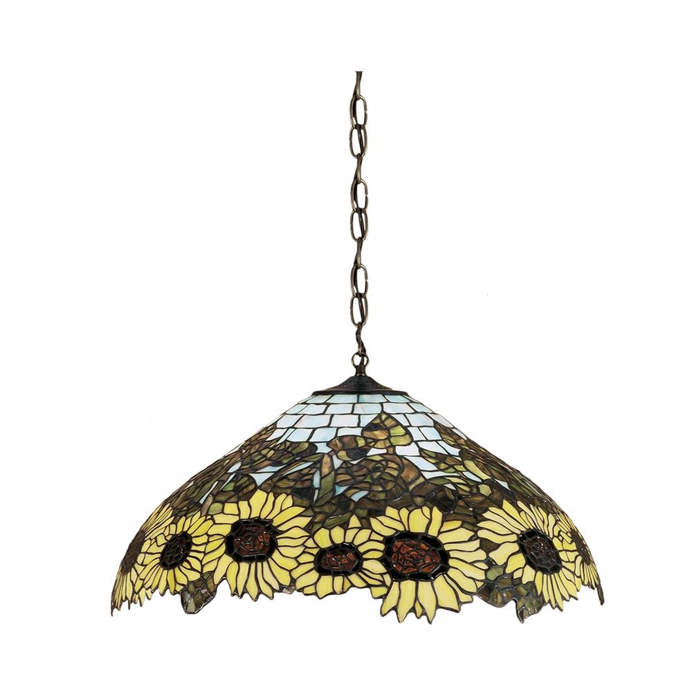 Meyda Tiffany Lighting 47628 22"W Wild Sunflower Pendant