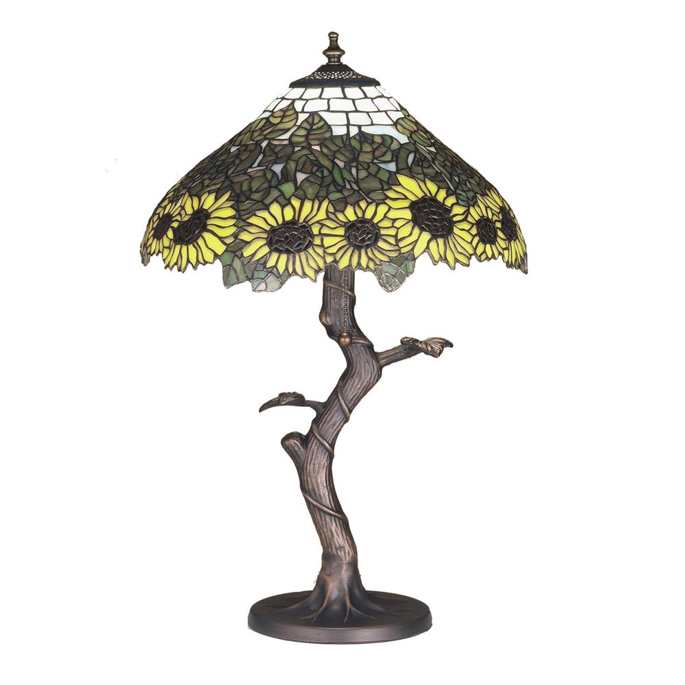 Meyda Tiffany Lighting 47632 23.5"H Wild Sunflower Table Lamp