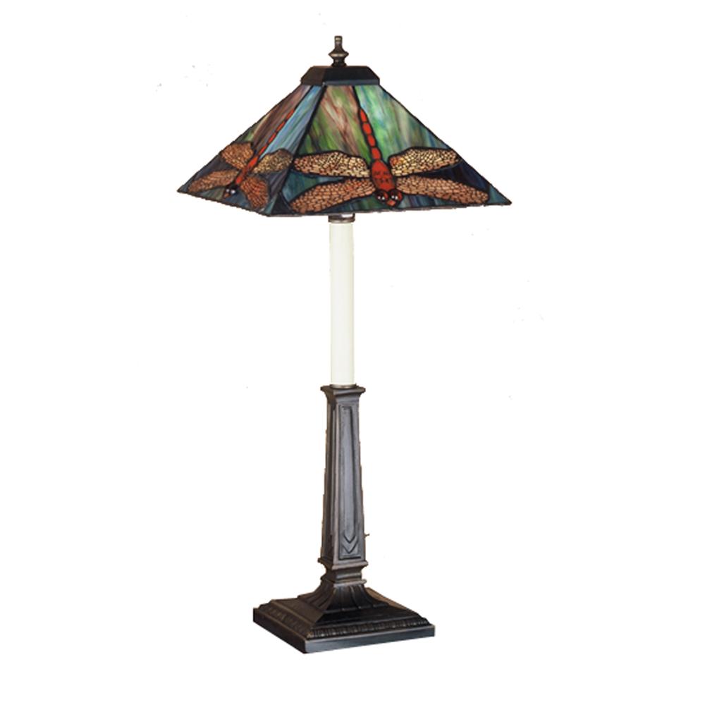 Meyda Tiffany Lighting 47833 24.5"H Prairie Dragonfly Buffet Lamp