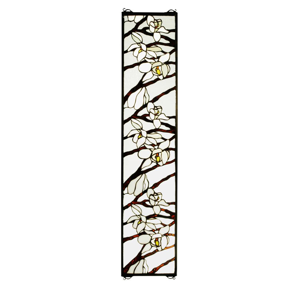 Meyda Tiffany Lighting 47887 9"W X 42"H Magnolia Stained Glass Window