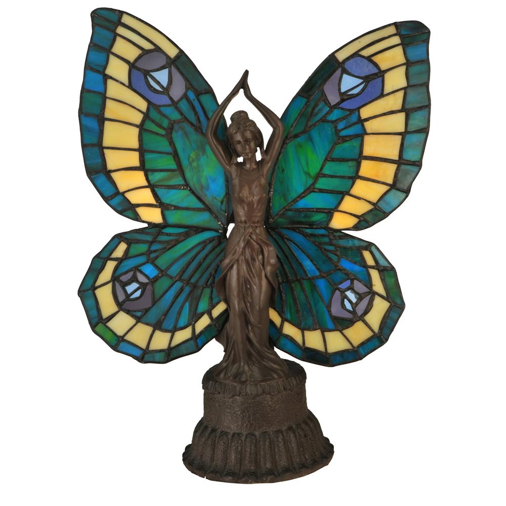 Meyda Tiffany Lighting 48019 17"H Butterfly Lady Accent Lamp