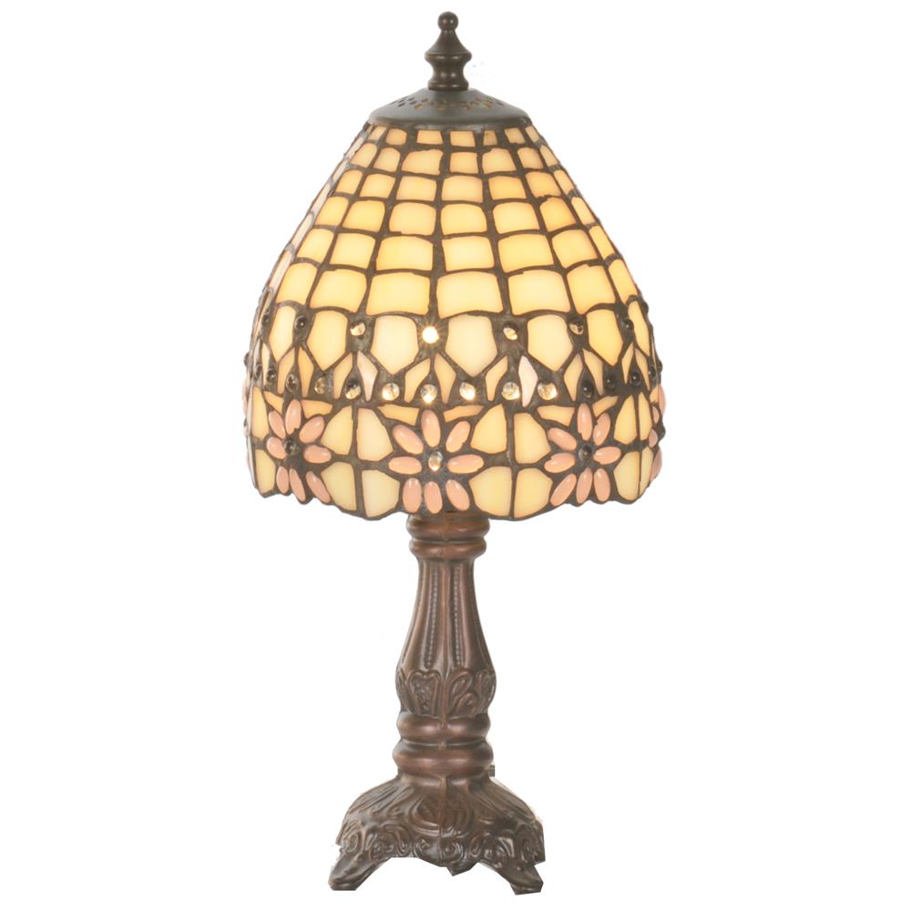 Meyda Tiffany Lighting 49190 13"H Victorian Flourish Mini Lamp