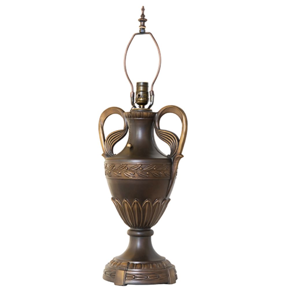 Meyda Lighting 49282 18" High Victor Laurel Urn Table Base in Mahogany Bronze